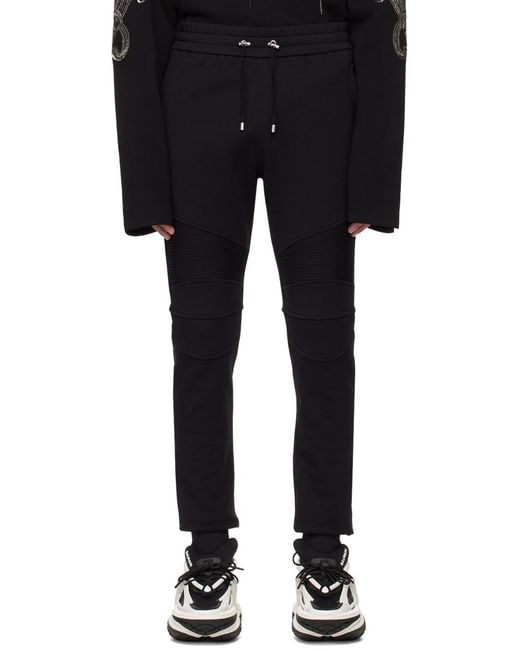 Balmain Blue Drawstring Track Trousers for men