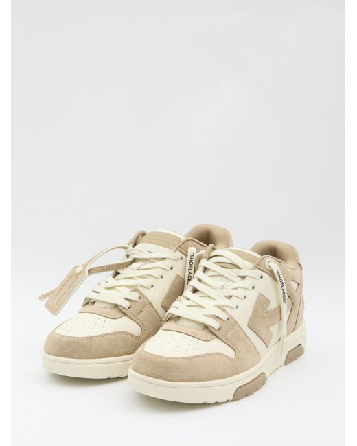 Off-White c/o Virgil Abloh Natural Out Of Office Lace-Up Sneakers for men