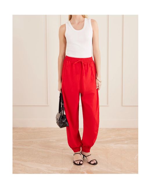 Rohe Red Elastic Waist Casual Pants
