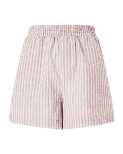 Varley Pink Elastic Waist Pull-On Shorts