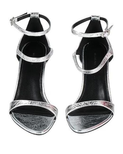Balenciaga White Glossy High-Heeled Sandals