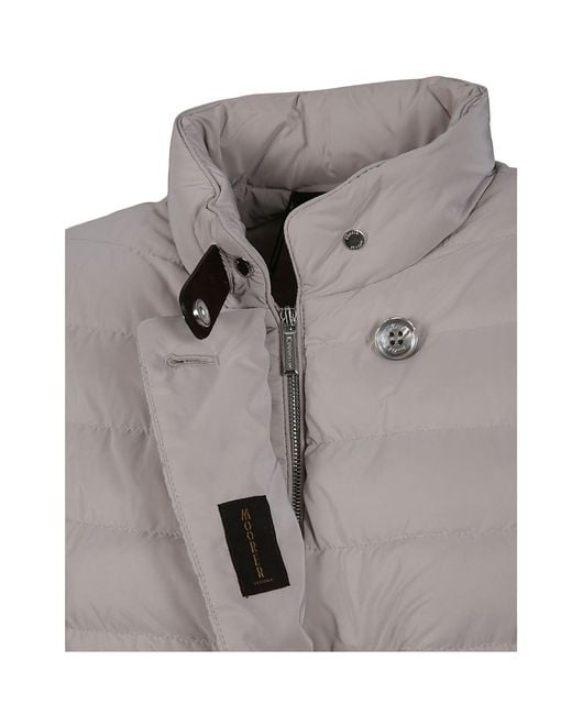 Moorer Gray Clement Double-Breasted Short Down Jacket