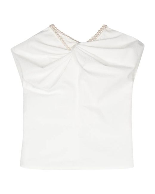 Junya Watanabe White Honeycomb-Pattern Blouse