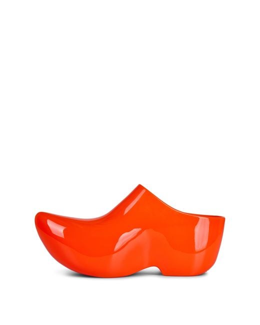 Balenciaga Orange Techno Flat Sandals for men