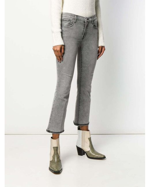 J Brand Gray Flared Jeans