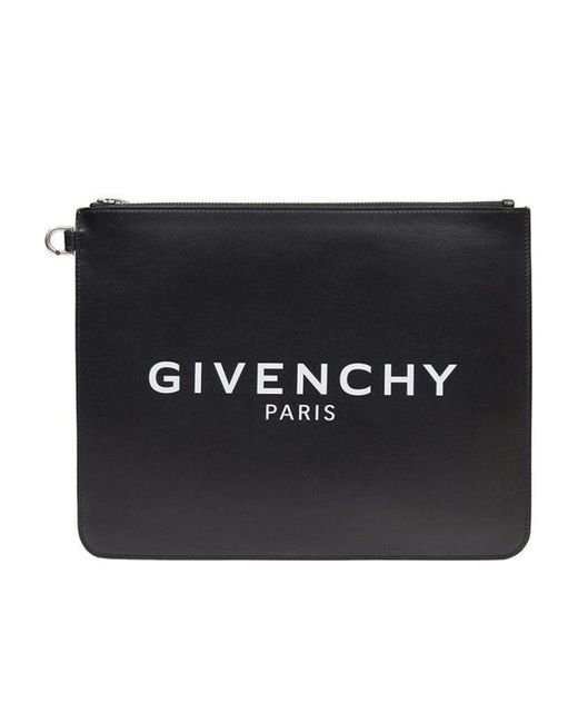 Givenchy Black Logo Details Clutch for men