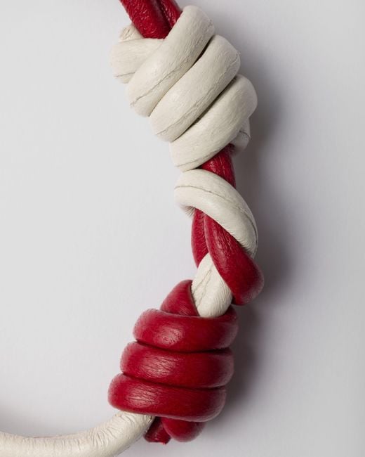 Prada White Braided Nappa Leather Bracelet