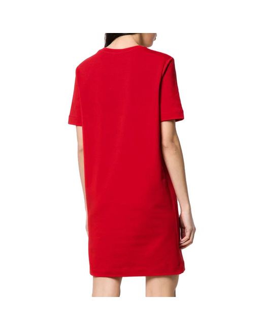 Moschino Red Logo Short-Sleeved T-Shirt Dress