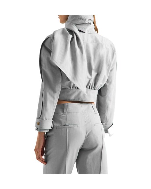 Chloé Gray Leather Jacket