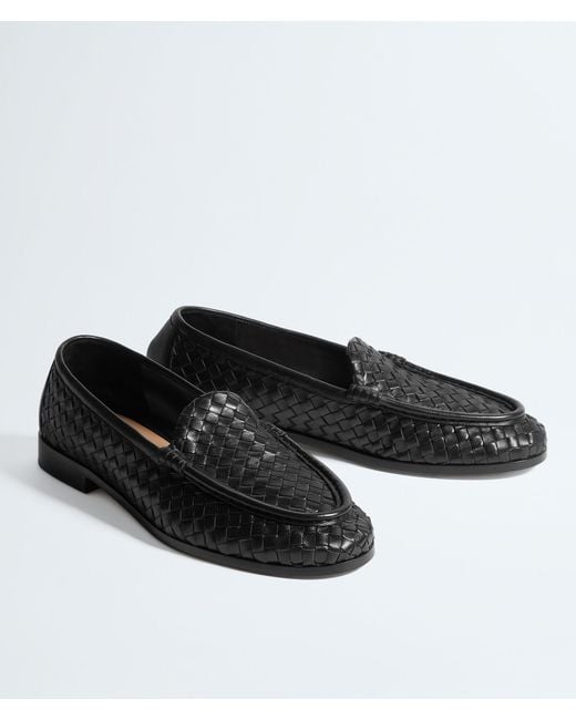 Bottega Veneta Black Silenzio Loafers for men