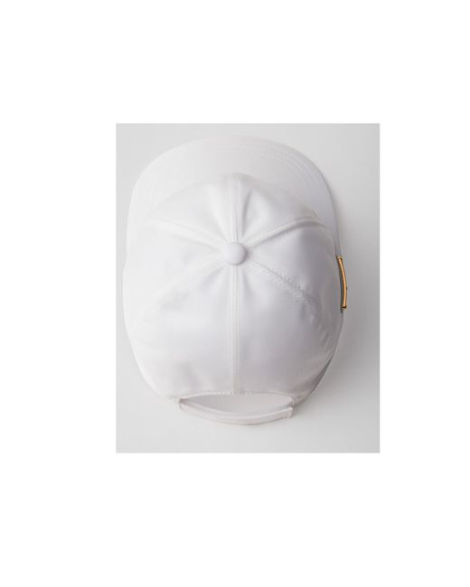 Prada White Re-Nylon Baseball Cap