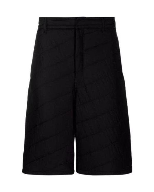 Fendi Black Quilted Bermuda Shorts for men