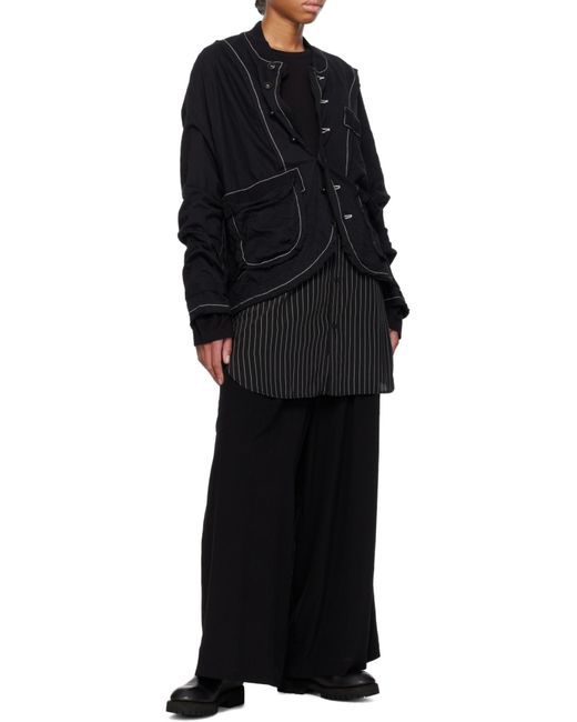 Guidi Black Round Toe Flat Shoes