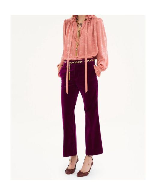 Chloé Pink Chloé Floral Printed Long Sleeved Blouse