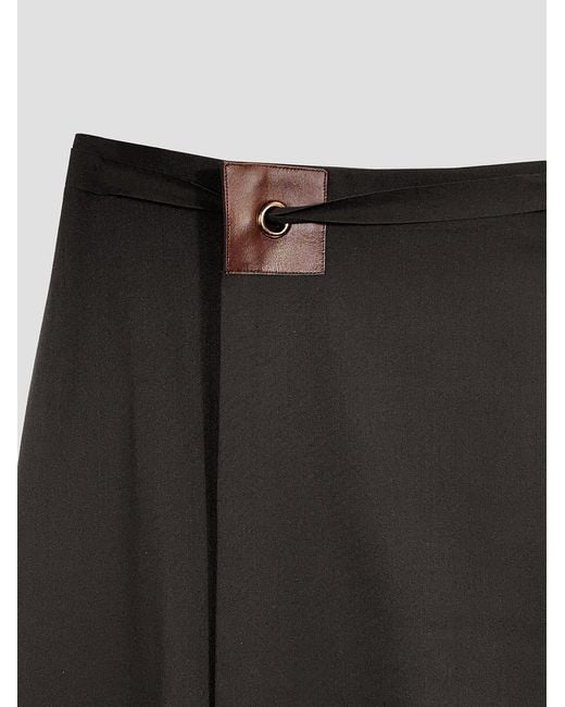Paloma Wool Black Blont Wrap Midi Skirt