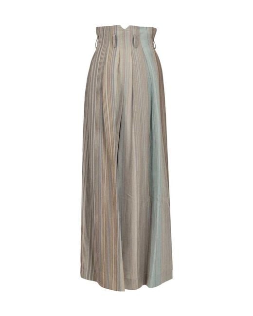 Vivienne Westwood Gray Bag Pleated Wide-Leg Pants