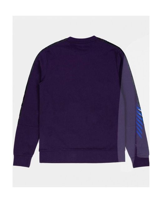 EA7 Blue Logo Pattern Sweater for men