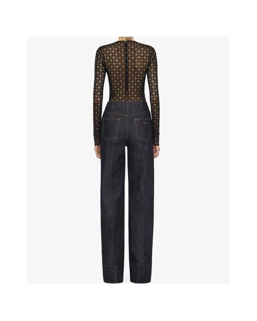 Givenchy Black Monogrammed Sheer Long-Sleeve Top