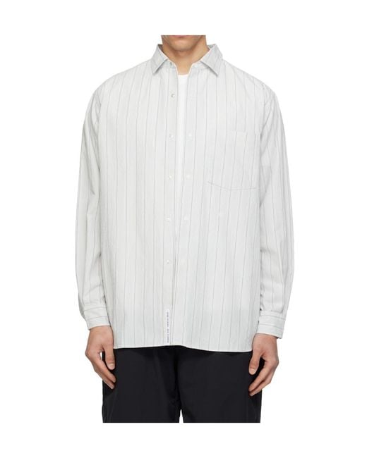 Nanamica White Striped Shirt for men