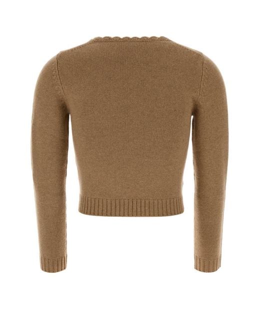 Chloé Multicolor Chloé Logo Detailed Cropped Sweater