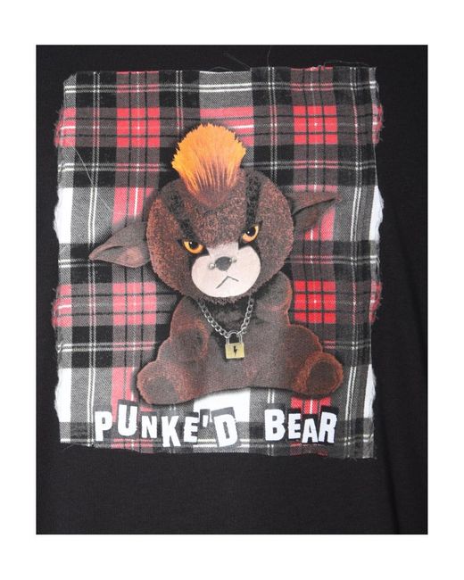 Neil Barrett Black Funke'D Bear Printed Short Sleeved T-Shirt for men