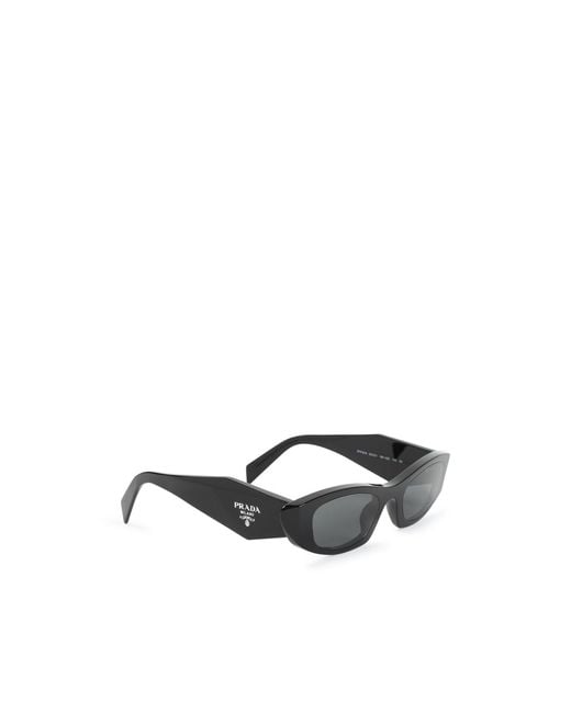 Prada White Eyewear Cat-Eye Sunglasses