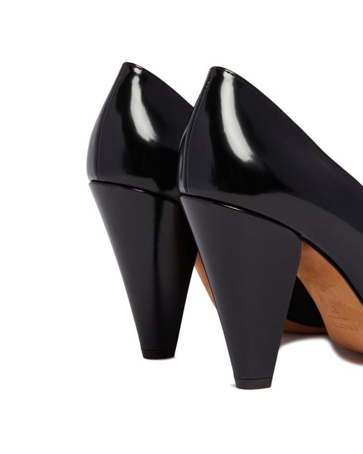 Khaite Black Cedar Square Toe Patent Pumps