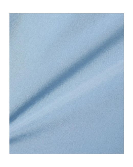 Lafayette 148 New York Blue Cotton-Sateen Top
