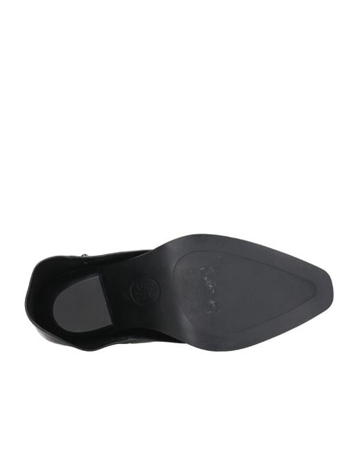 Ash Black Round-Headed Short Boots