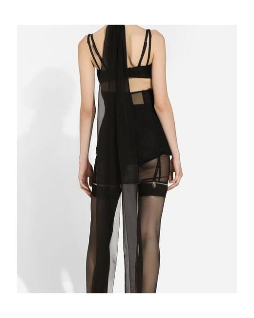 Dolce & Gabbana Black Corset Tulle Mini Dress