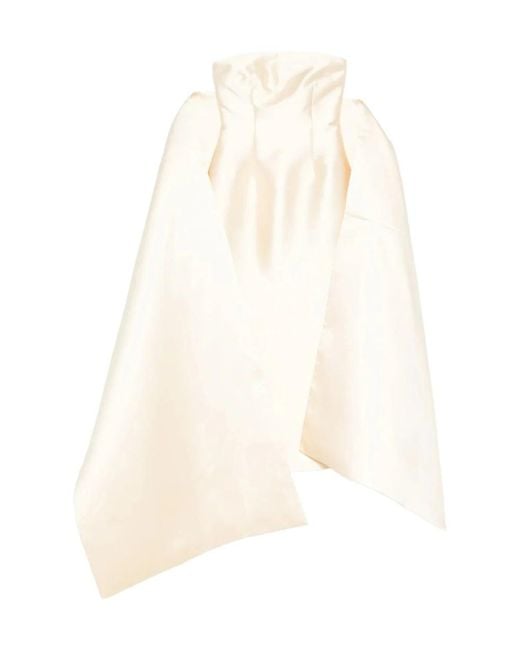 Solace London White The Renee Strapless Midi Dress