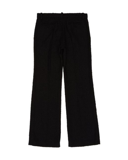 Magda Butrym Black Flared Tailored Bouclé Trousers