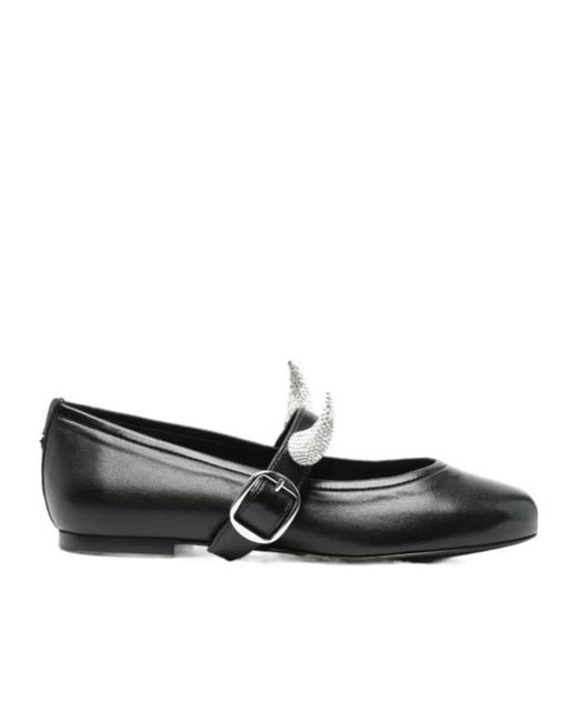 Coperni Black Solid Color Flat Shoes