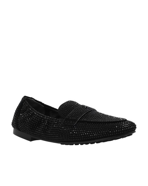 Tory Burch Black Rhinestone Ballet Loafer