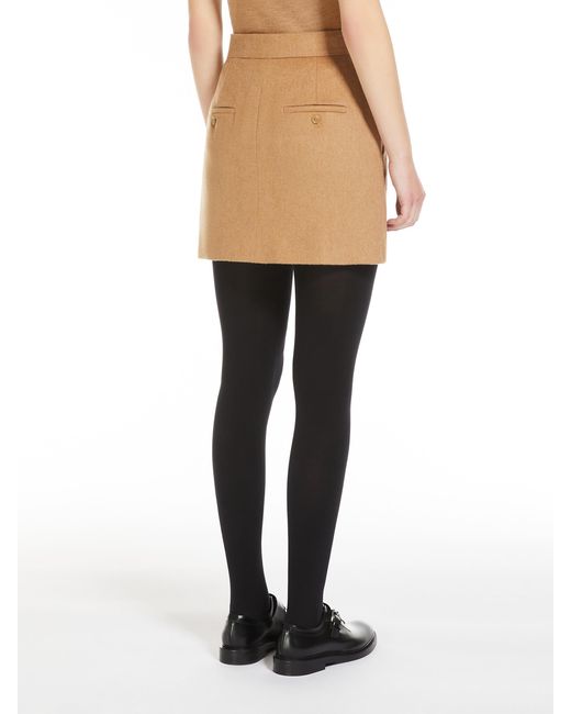 Max Mara Natural Ancella Straight Hem Mini Skirt