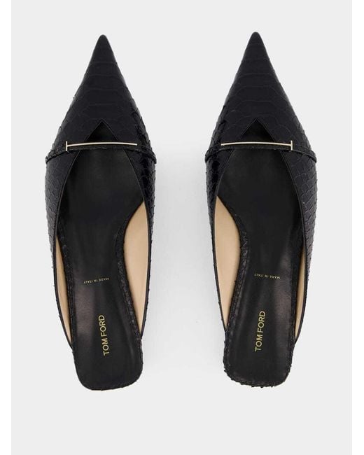 Tom Ford Black Julianne Pointed Toe Mules
