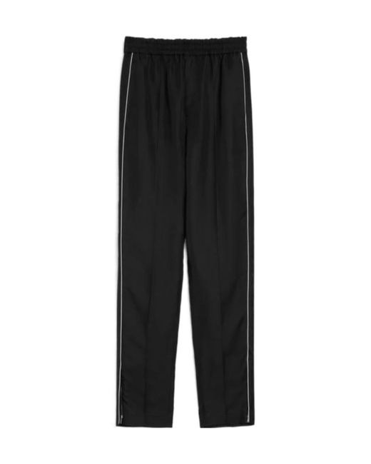 Jil Sander Black Piped-Trim Trousers for men