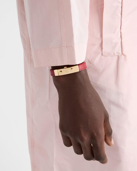 Prada Red Logo Bracelet