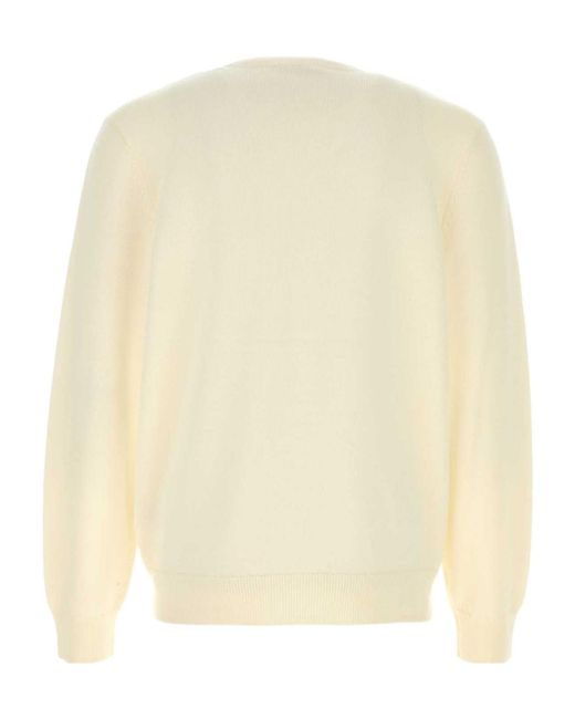 A.P.C. Natural Maurice Logo-Embroidered Sweater for men