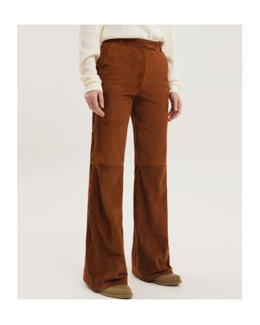 1989 STUDIO Brown Corduroy Flared Pants