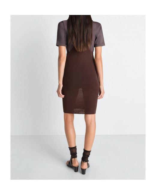 Lemaire Purple Knitted Racerback Tank Top Mini Dress