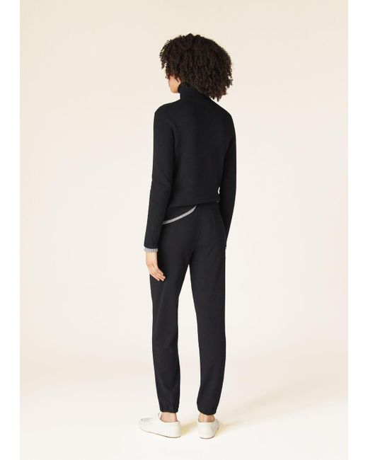 Loro Piana Black Merano Straight-Leg Tailored Trousers