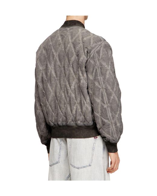 DIESEL Gray The Spliced Jacket Is Simple for men