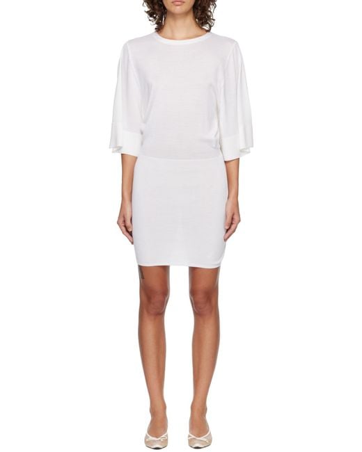 Jacquemus White Round Neck Dress