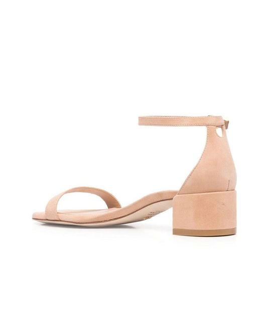 Stuart Weitzman Pink Peep-Toe, Patent-Leather Booties