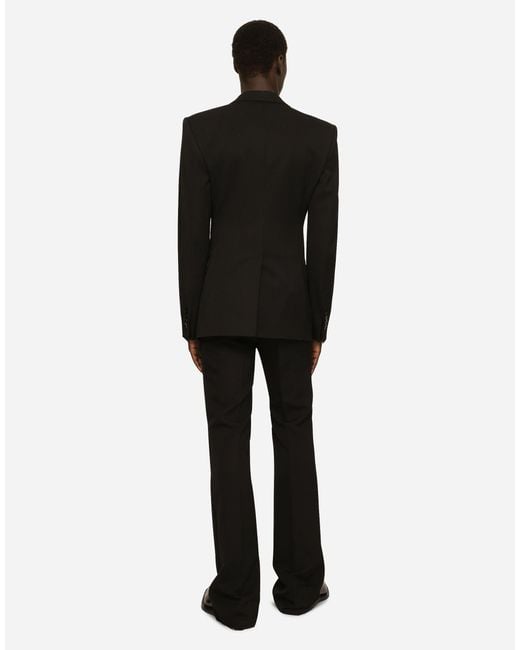 Dolce & Gabbana Black Single-Breasted Faille Sicilia Jacket for men
