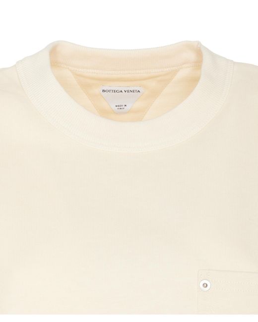 Bottega Veneta White Short Sleeved Cropped T-Shirt