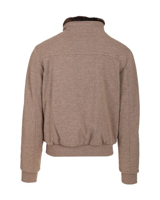 Moorer Brown Bellati-Mrw Bomber Jacket for men