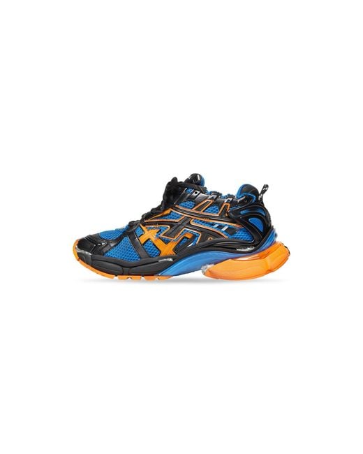 Balenciaga Blue Round Toe Low-Top Sneakers for men