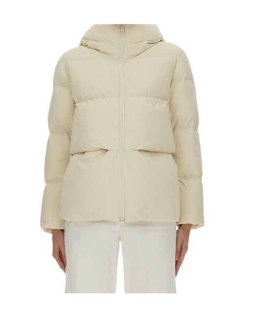 Woolrich White Zip-Up Hooded Jacket